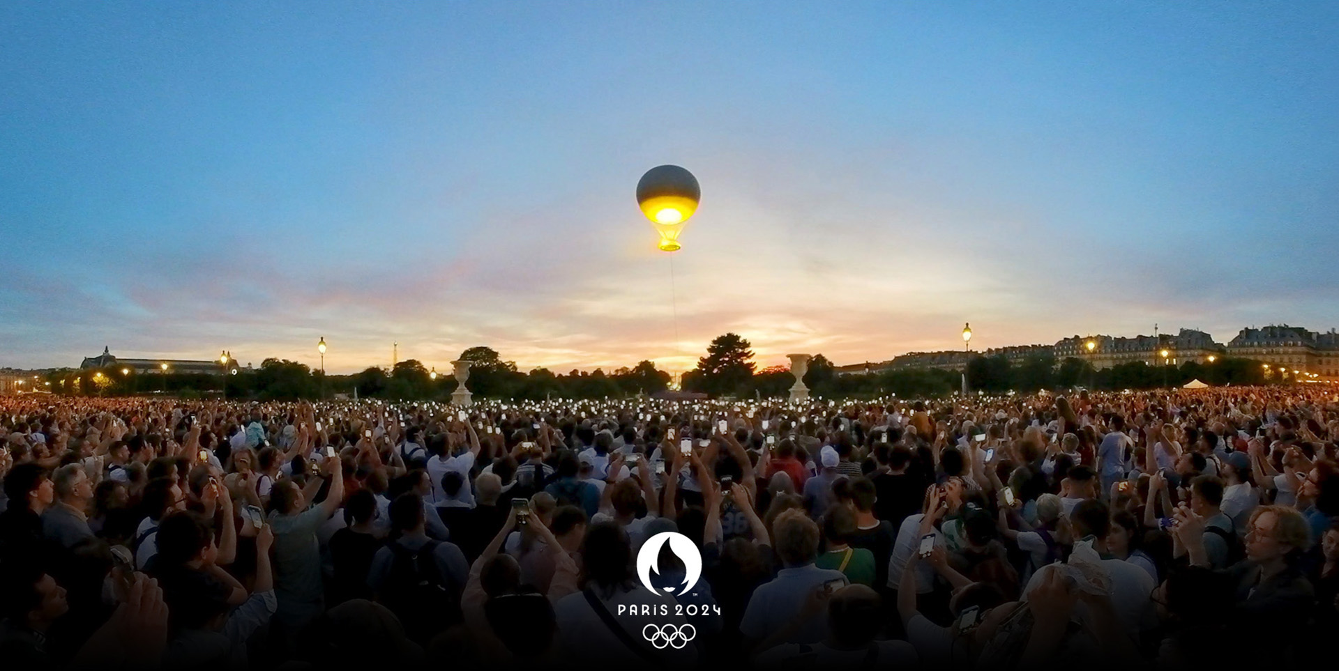 Envol de la vasque olympique - Paris 2024 - vidéo 360