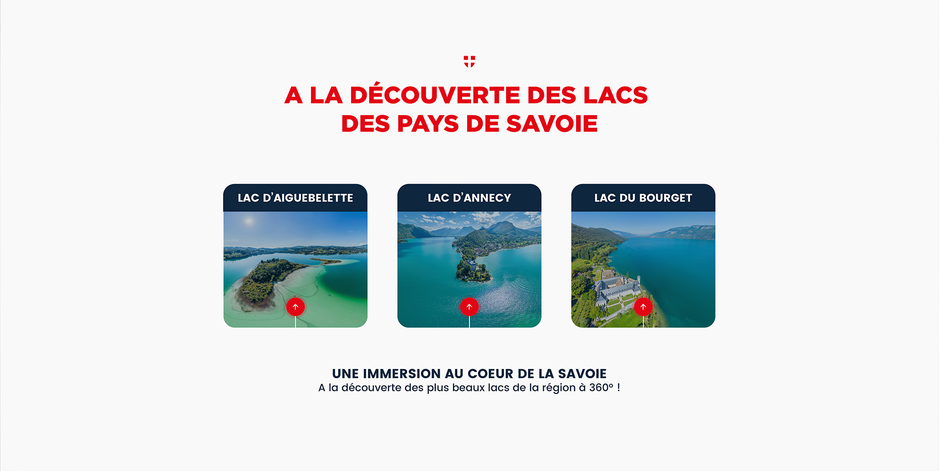 Les 3 lacs des pays de Savoie à 360°